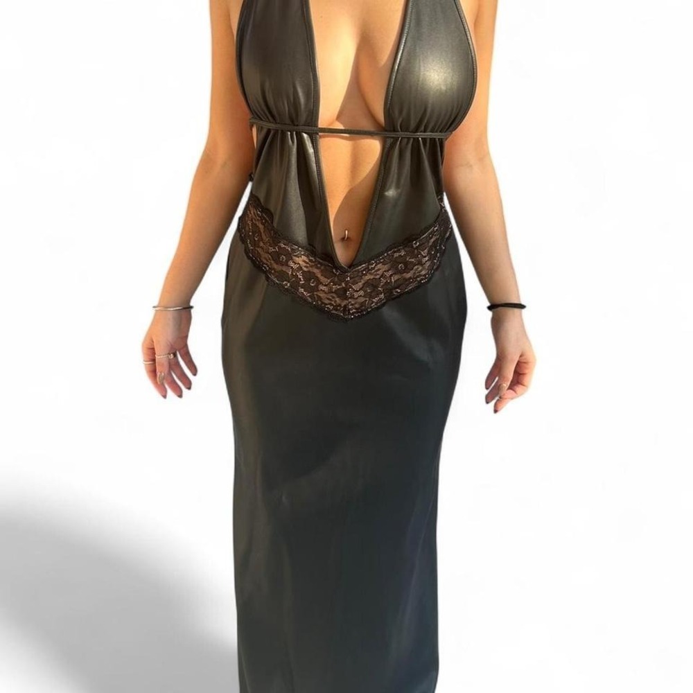 I.AM.GIA Astoria Maxi Leather Dress size large